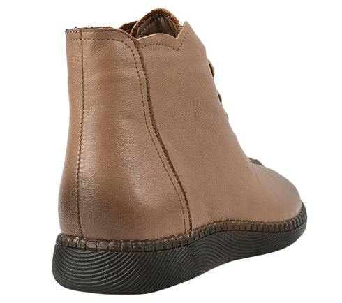 Ghete casual, dama, FORMAZIONE, 9580, bej, piele naturala